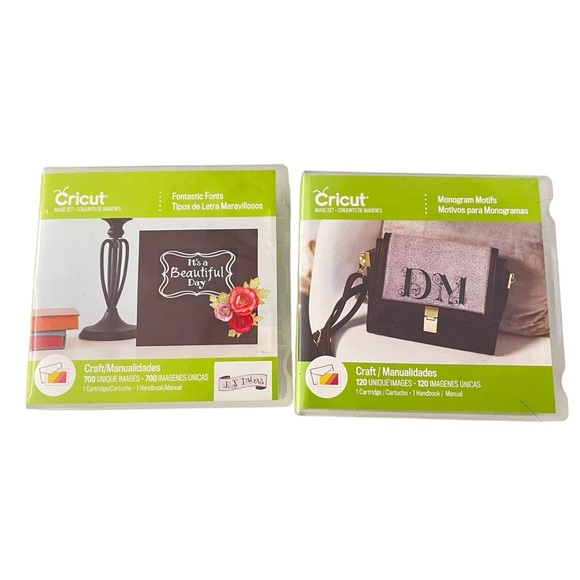 6 Cricut Cartridges Everyday Fonts Monogram Motifs Fantastic Fonts Critter 2 - Picture 5 of 13